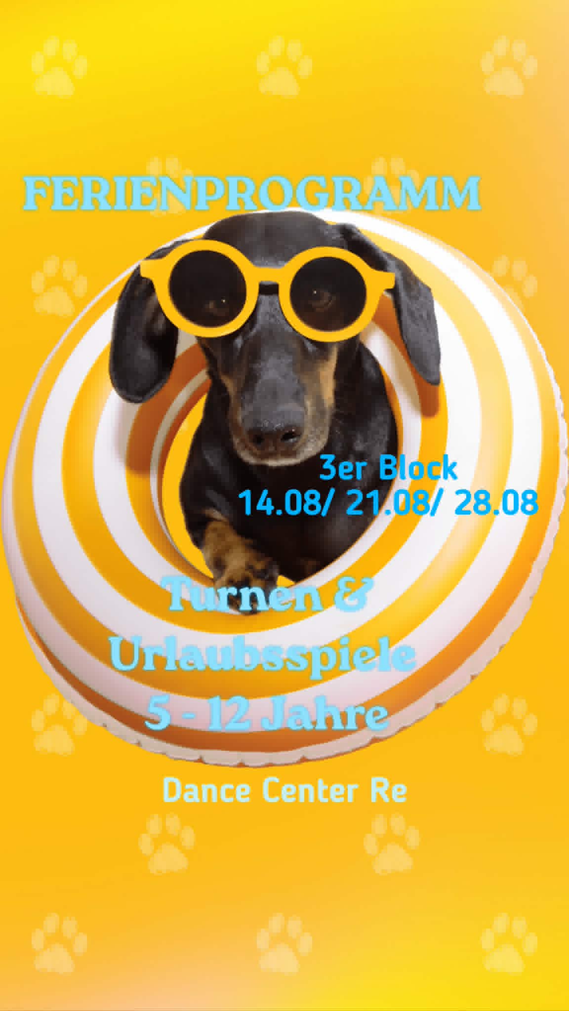 Ferienprogramm  –  TURNEN & URLAUBSPIELE 5 – 12 J.   –   Nicht – Mitglieder